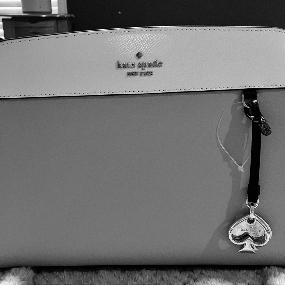 NWT Kate Spade Elegant Light Grey and Cream Satchel